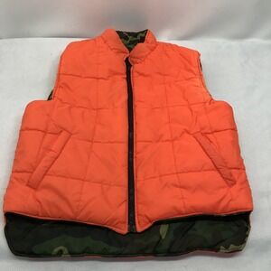 Vintage Camouflage Hunting Vest Reversible Classic Game Winner Camo Carhartt VTG